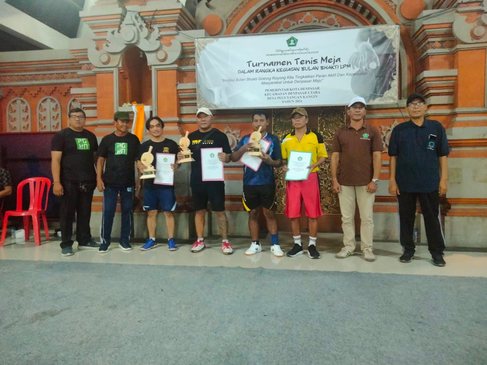 TURNAMEN TENIS MEJA DALAM RANGKA KEGIATAN BULAN BHAKTI LPM DESA PEGUYANGAN KANGIN