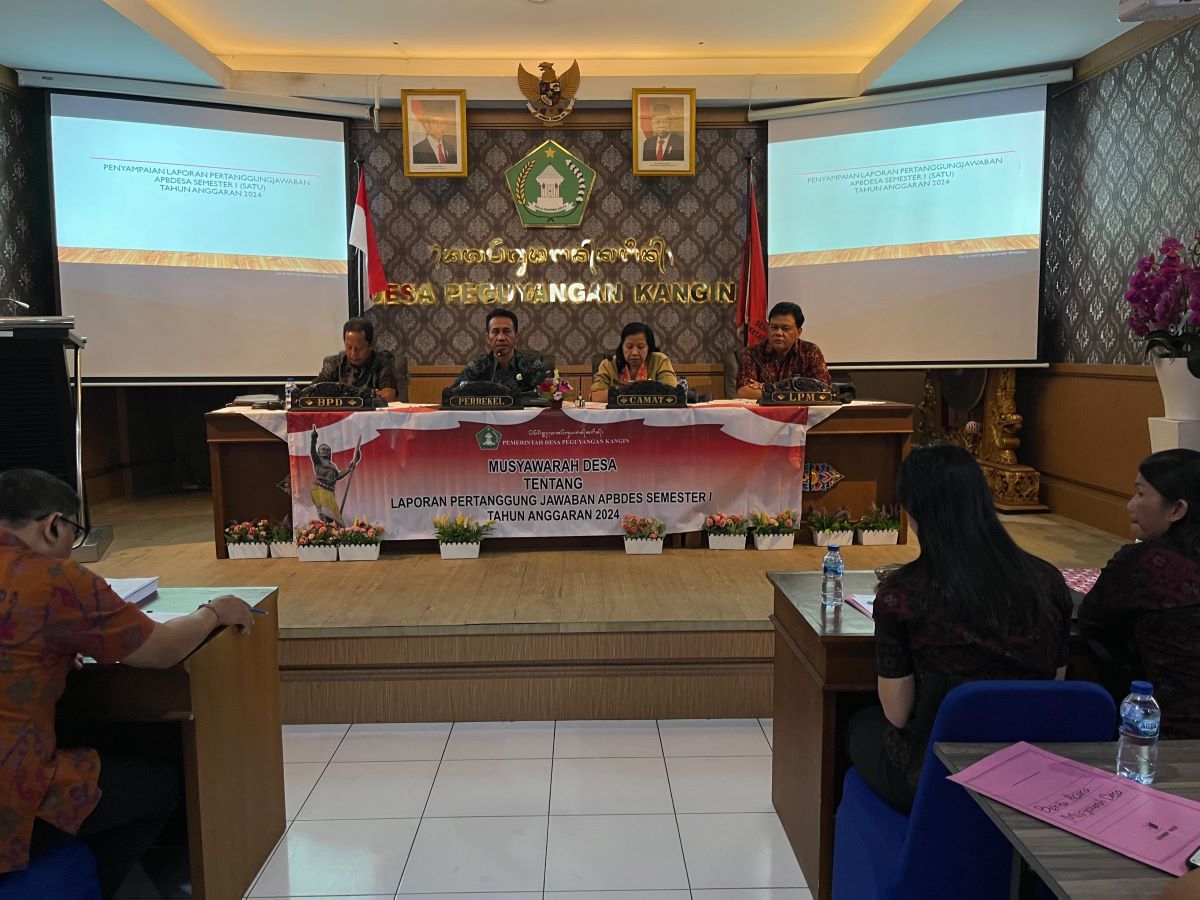 MUSYAWARAH DESA TENTANG LAPORAN PERTANGGUNGJAWABAN APBDESA SEMESTER I TAHUN ANGGARAN 2024