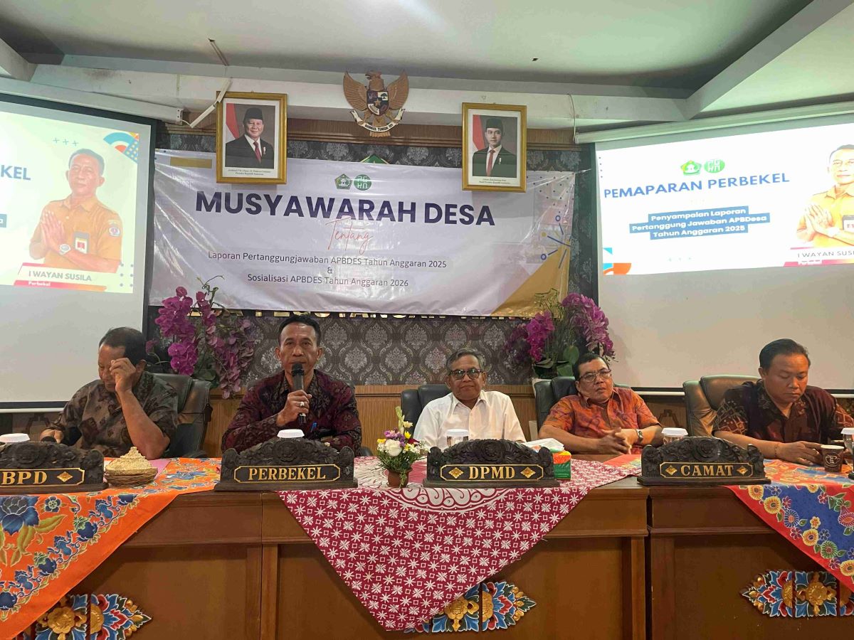 MUSYAWARAH DESA LPJ APBDES TA 2025, SOSIALISASI APBDES TA 2026, DAN PENETAPAN KPM BLT DD TAHUN 2026