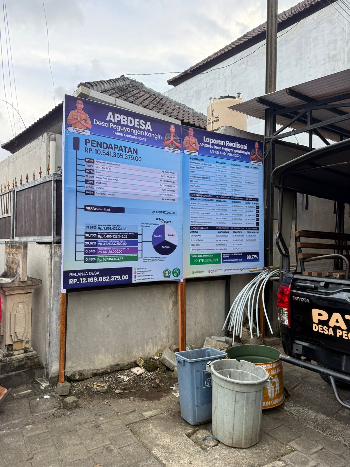 Pemasangan Baliho APBDES Tahun 2026 di Masing - masing Dusun Se Desa Peguyangan Kangin