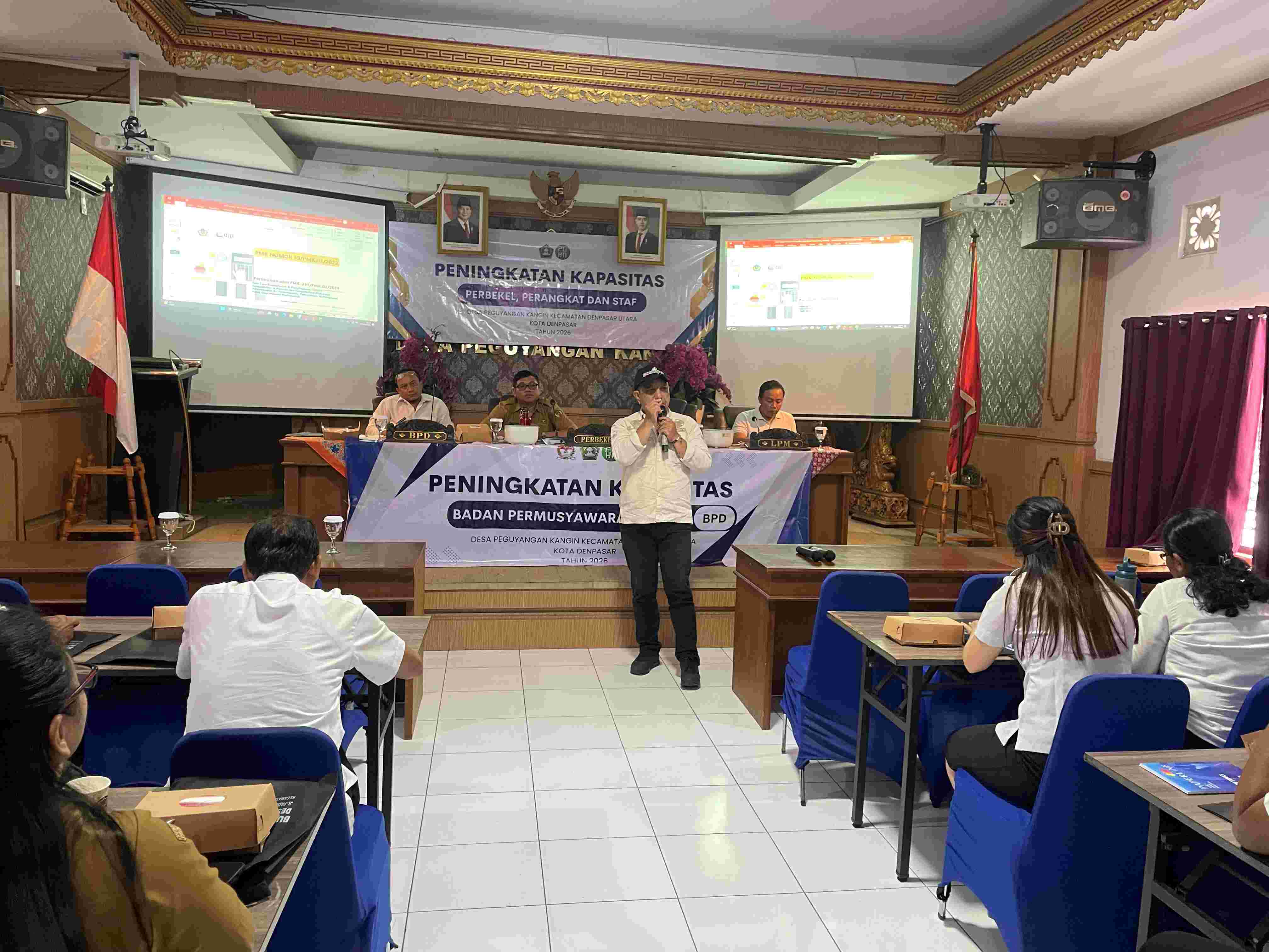 PENINGKATAN KAPASITAS PERANGKAT, BPD DAN STAF DESA PEGUYANGAN KANGIN
